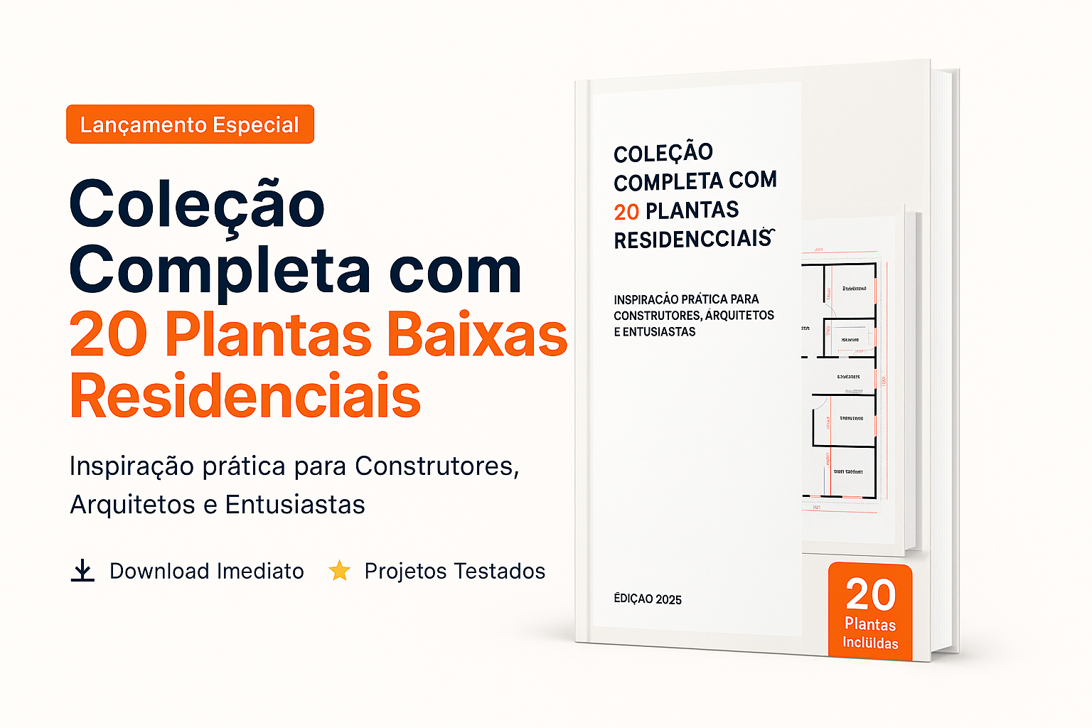 Coleção Completa com 20 Plantas Baixas Residenciais